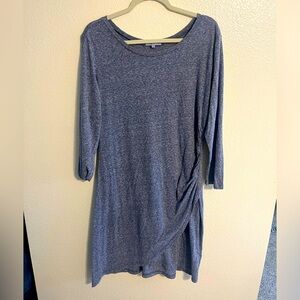 Z Supply Blue Dress with Side Ruching